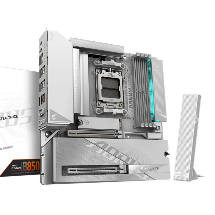 GIGABYTE B850M AORUS STEALTH ICE AMD AM5 mATX Motherboard เมนบอร์ด