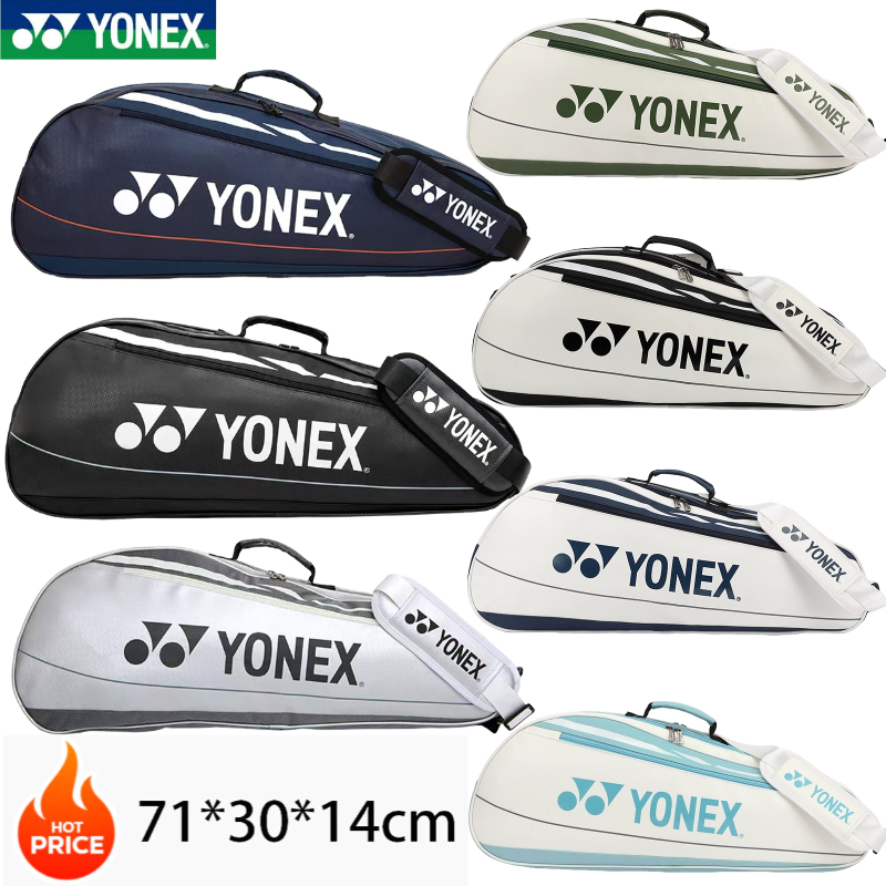 YONEX กระเป๋าแบดมินตันความจุสูงไหล่คู่กันน้ำพร้อมรองเท้าอิสระช่องเสียบไม้เทนนิสกระเป๋า