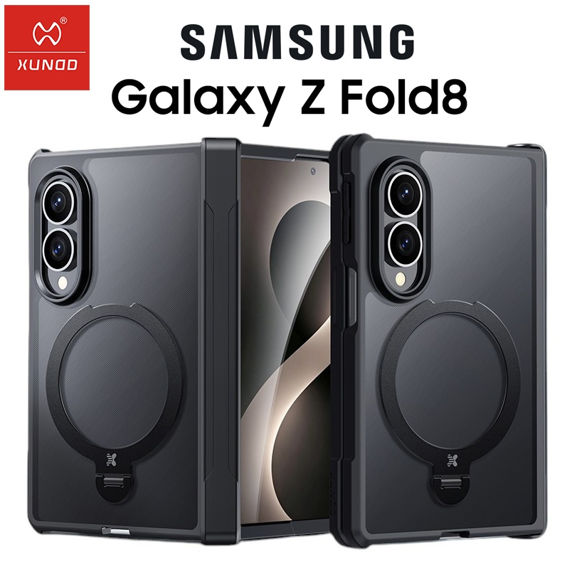 XUNDD เคส Samsung Z Fold 8 / Fold8 เคสกันรอยหน้าจอ ป้องกันสันขอบเครื่อง เคสแม่เหล็ก Samsung ZFold8 Magnetic Case แท้ %