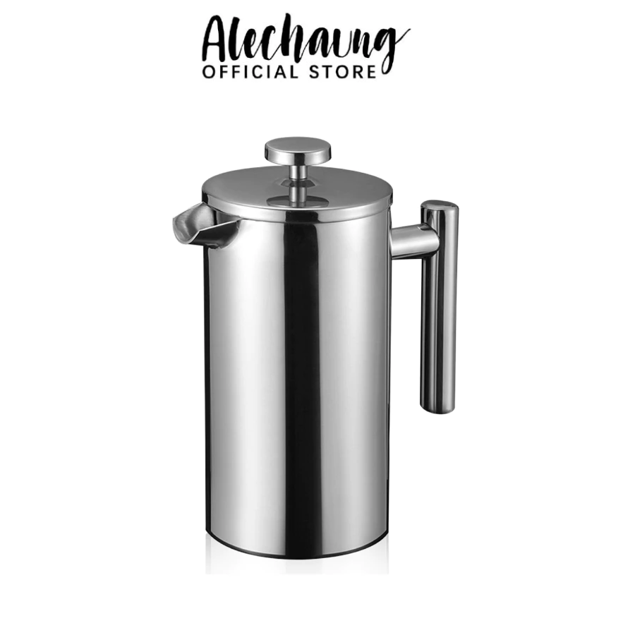 Alechaung ที่ชงกาแฟสด French Press เหยือกชงชา กาแฟ สแตนเลส 350-1500ml ชงกาแฟสด ชา สมุนไพร ที่กรองในตัว