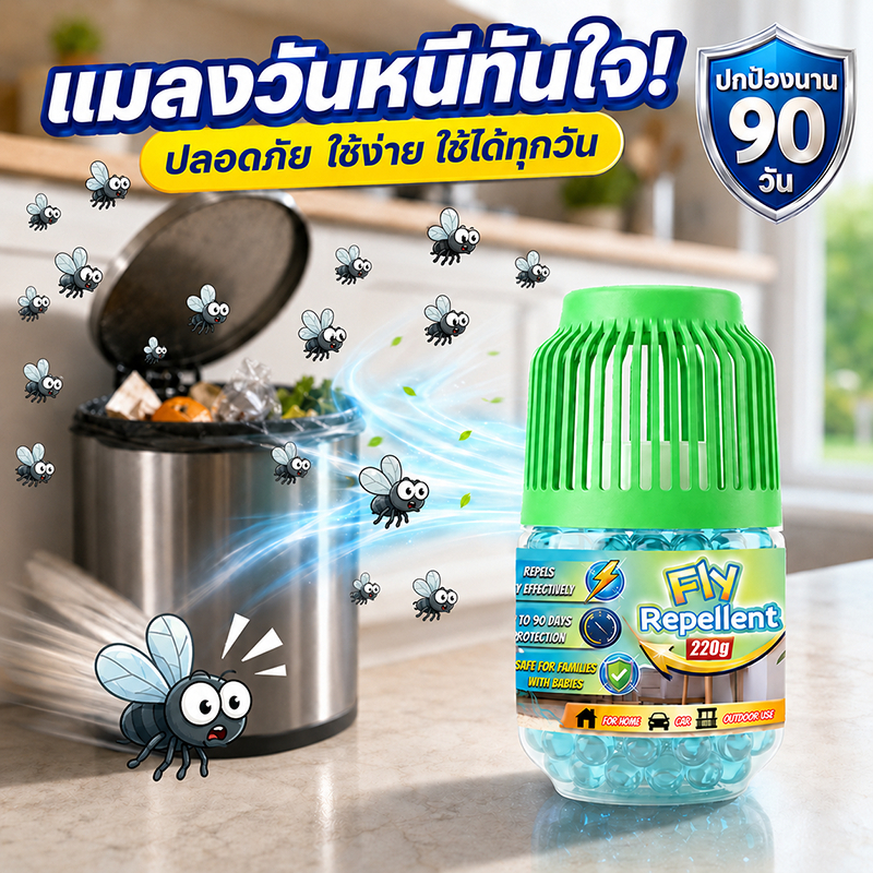 ไร้แมลงวันสนิท ใน 3 นาที ไล่แมลงวัน ยาฆ่าแมลงวัน 220g สารสกัดจากพืช แบรนด์ออสเตรเลีย ใช้อย่างมั่นใจ