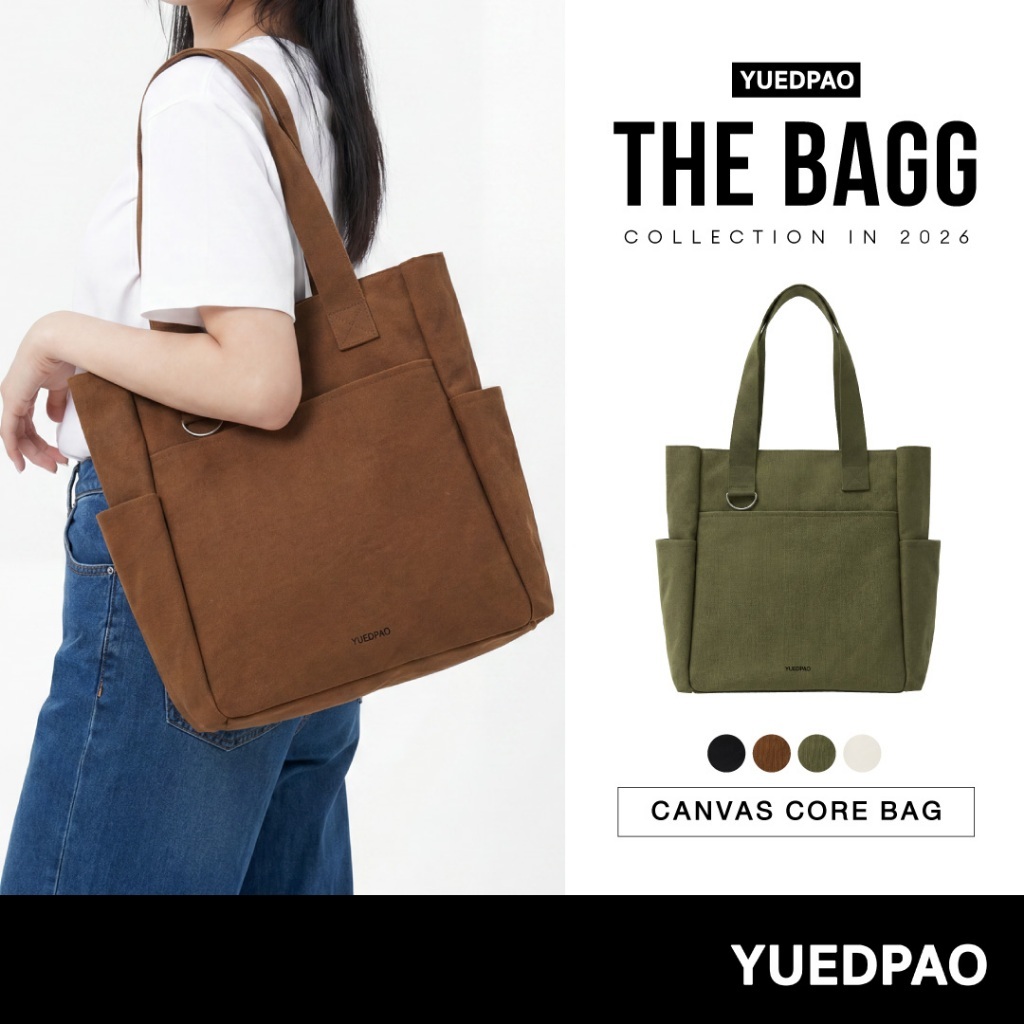 Yuedpao Canvas Core Bag กระเป๋าสะพายข้างแฟชั่น กระเป๋าอเนกประสงค์ กระเป๋ายืดเปล่า
