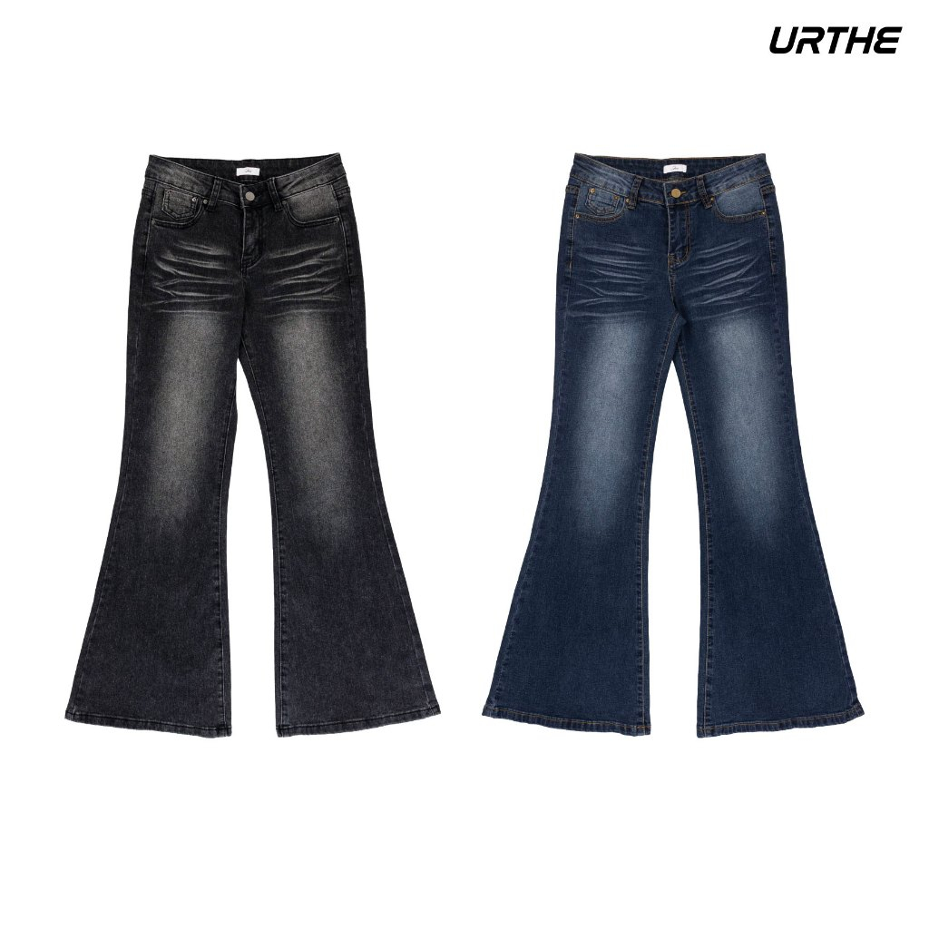 URTHE - กางเกงยีนส์ ขาม้า รุ่น LILITH VIXEN FLARED DENIM - Col. JUIS LILITH