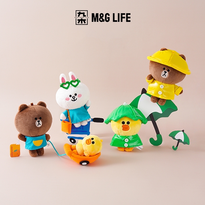 M&G Life LINE FRIENDS "Survived Another Day" Series Plush Hanging Ornament ของประดับแขวนแบบตุ๊กตานุ่มนิ่ม