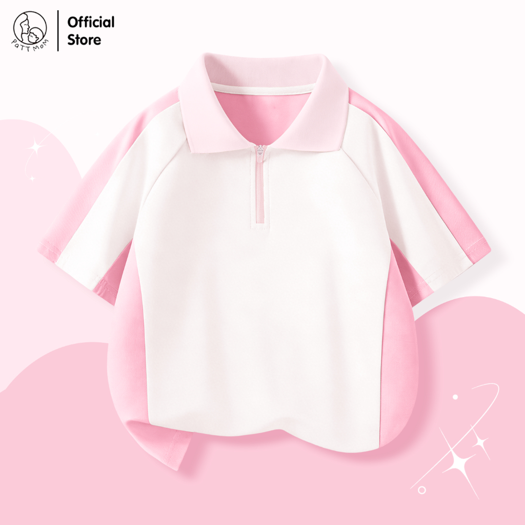 Patt Mom เสื้อโปโลเด็ก เสื้อกีฬาเด็กผู้หญิง เด็กผู้ชาย คอปกแขนสั้น ระบายอากาศ แฟชั่นเด็ก ใส่เรียน ใส่เล่นกีฬา(T-BLLPT)