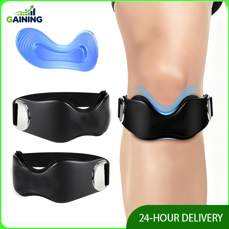 【GAINING】สายรัดสะบ้า สายรัดเข่า – อุปกรณ์พยุงข้อเท้า/เข่าแบบปรับได้สำหรับการกระโดด บาสเก็ตบอล วอลเลย์บอล และอื่นๆ