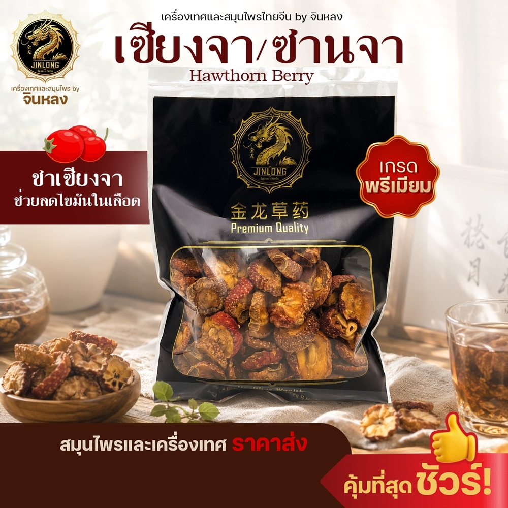 ส่งเร็ว เซียงจา ซานจา ชาเซียงจาอบแห้ง ช่วยลดไขมันในเลือด ลดความดันโลหิต ลดพุง Hawthorn Berry