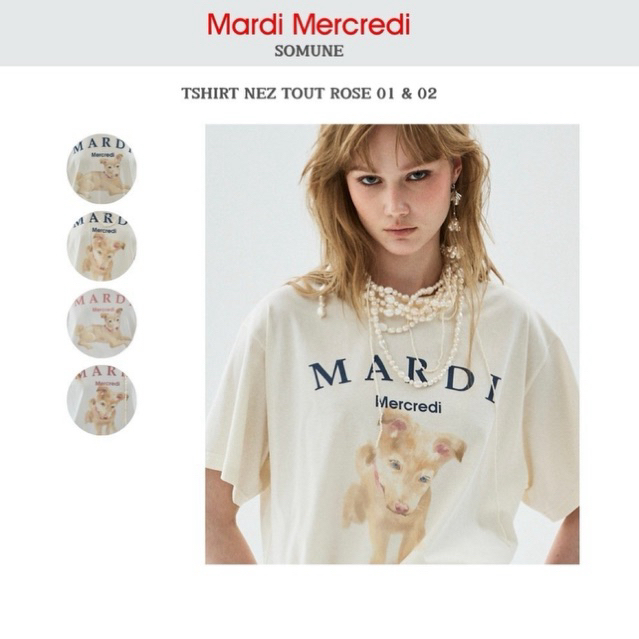 💙 PRE ORDER 💙 Mardi Mercredi Tshirt Nez Tout Rose 01 & 02