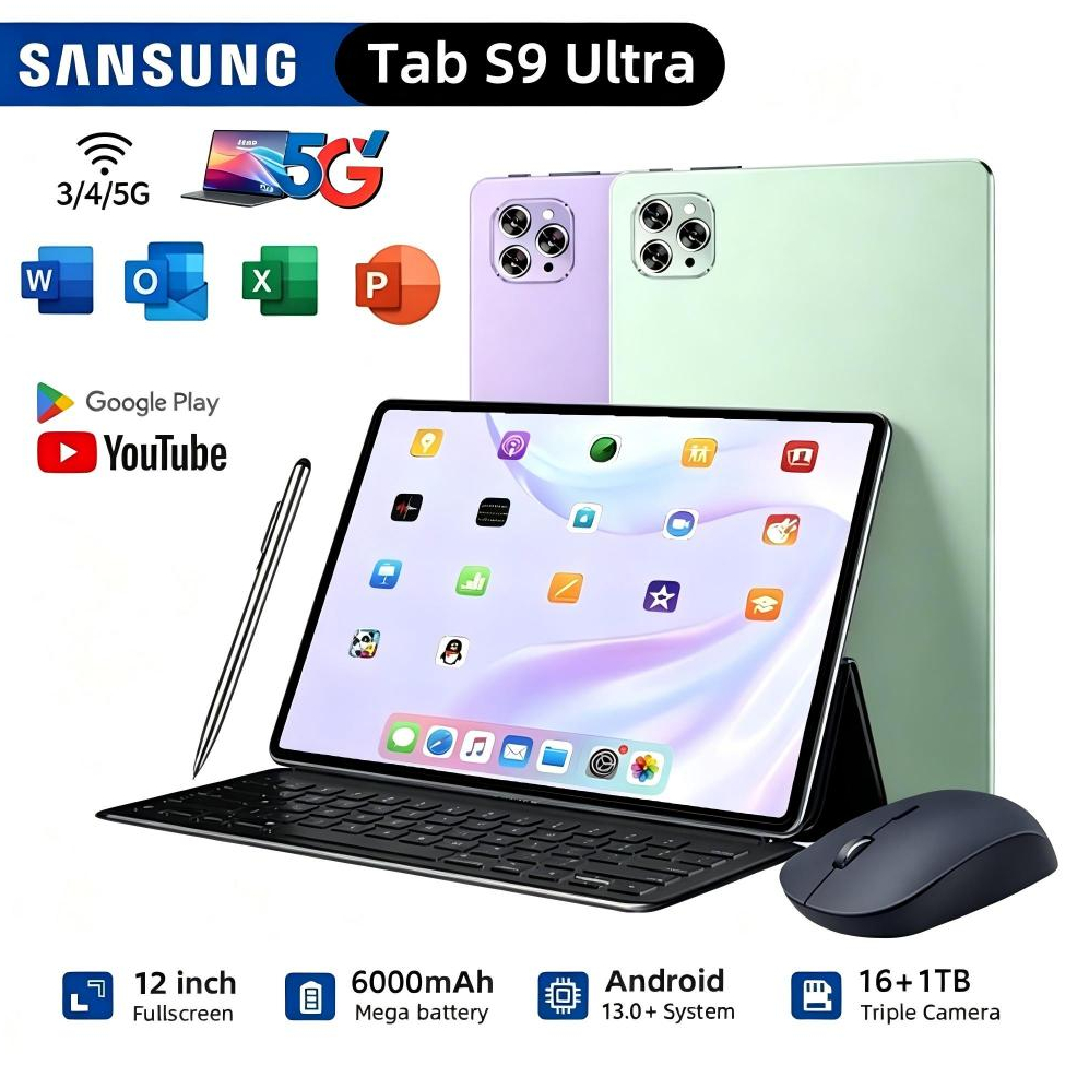 SAM.SUNG Tab S9 Ultra Original Tablets 12" 16GB + 1TB Android15 Tablet Online Classroom GamingTablet