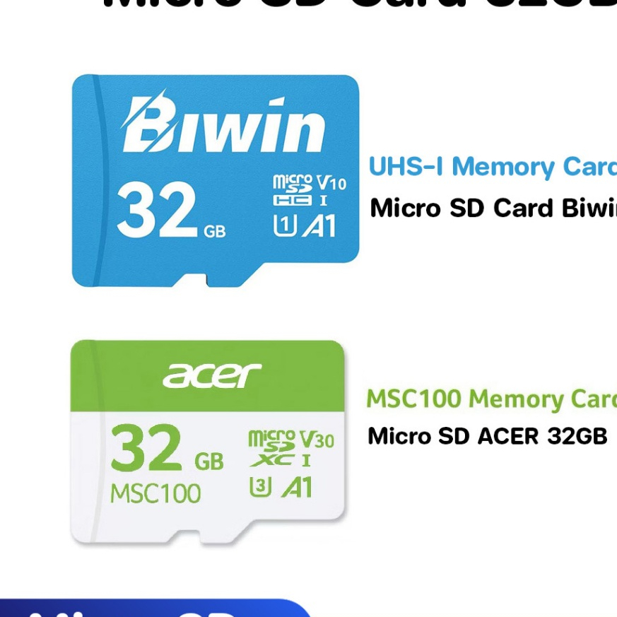 MICRO SD CARD 32GB Acer/Biwin Calss10 With Adapter แท้ 100%
