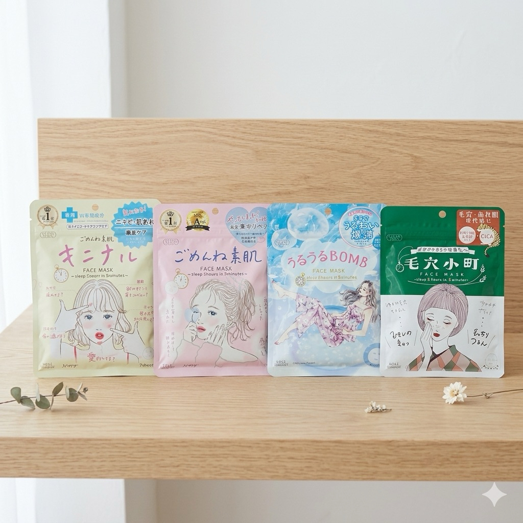 ‼️ของแท้จากญี่ปุ่น‼️แผ่นมาส์กหน้า FACE MASK sleep 8 hours in 8 minutes แค่ 8 นาที