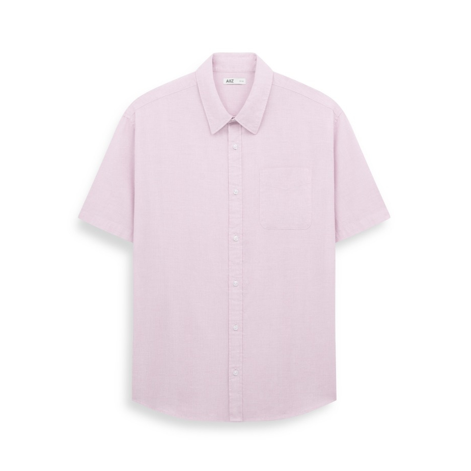AIIZ เสื้อเชิ้ตผู้ชายแขนสั้น สีพื้น AIIZ Men's Short Sleeve Shirt รูปที่ 8