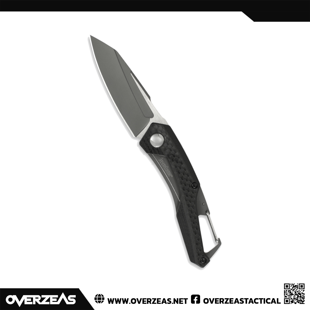 มีดพับ Kershaw Reverb Frame Lock Knife Carabiner Carbon Fiber/G-10 (2.5" Two-Tone),1220