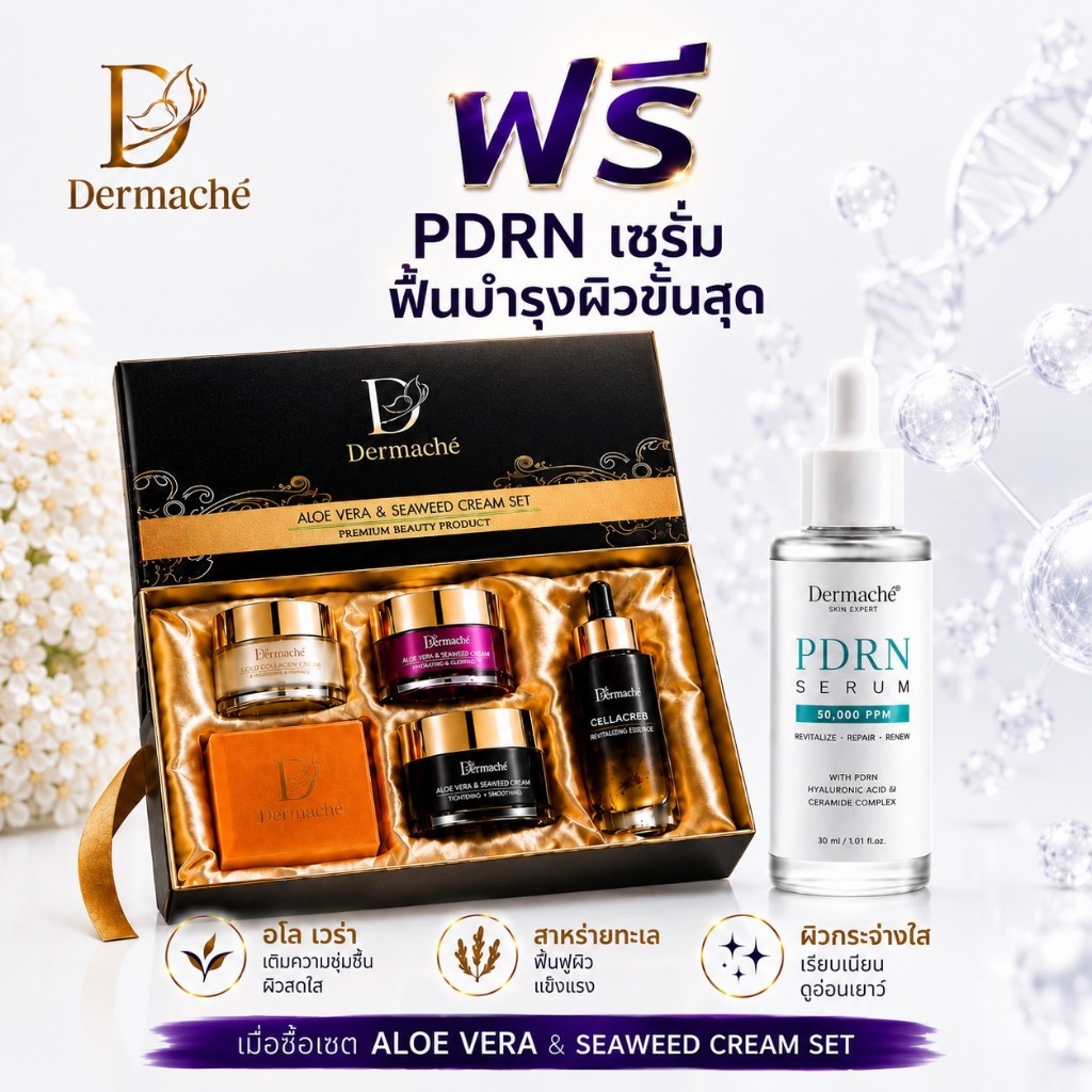 Dermache เดอร์มาเช่ แถมฟรี PDRNเซรั่มฟื้นฟูบำรุง