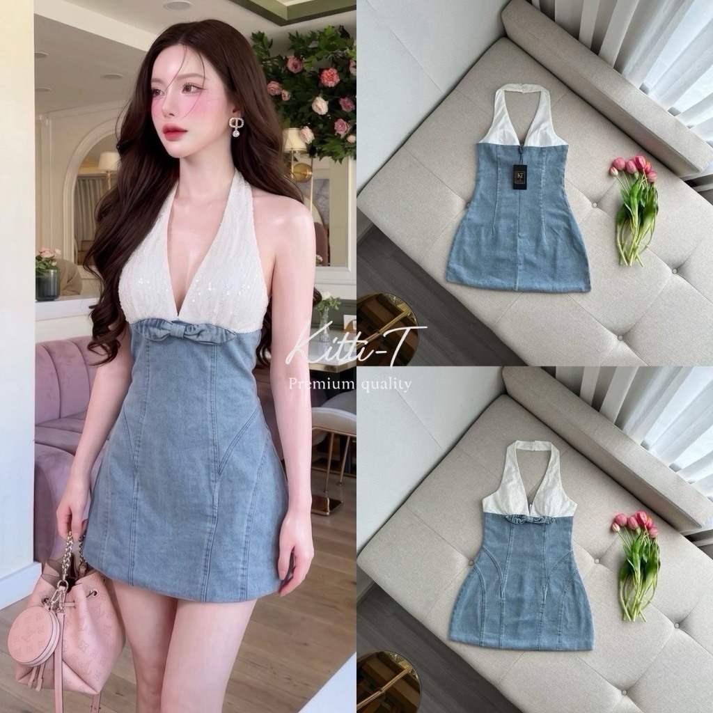 KITTI-T KT 1791 Dress เดรสสั้นหวานอมเปรี้ยว