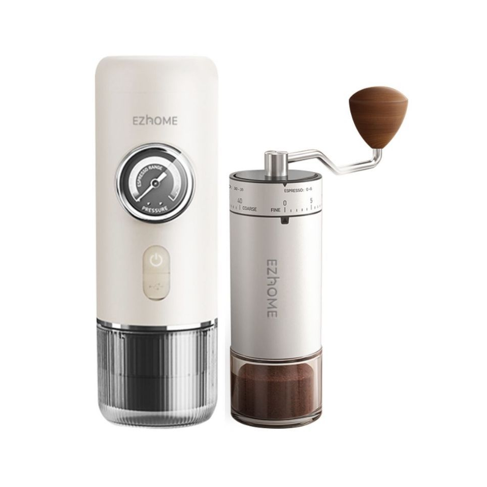 [Dancing Cloud Series] EZhome Espresso Maker Bar & Grinder เครื่องชงกาแฟแบบพกพาและเครื่องบดกาแฟ