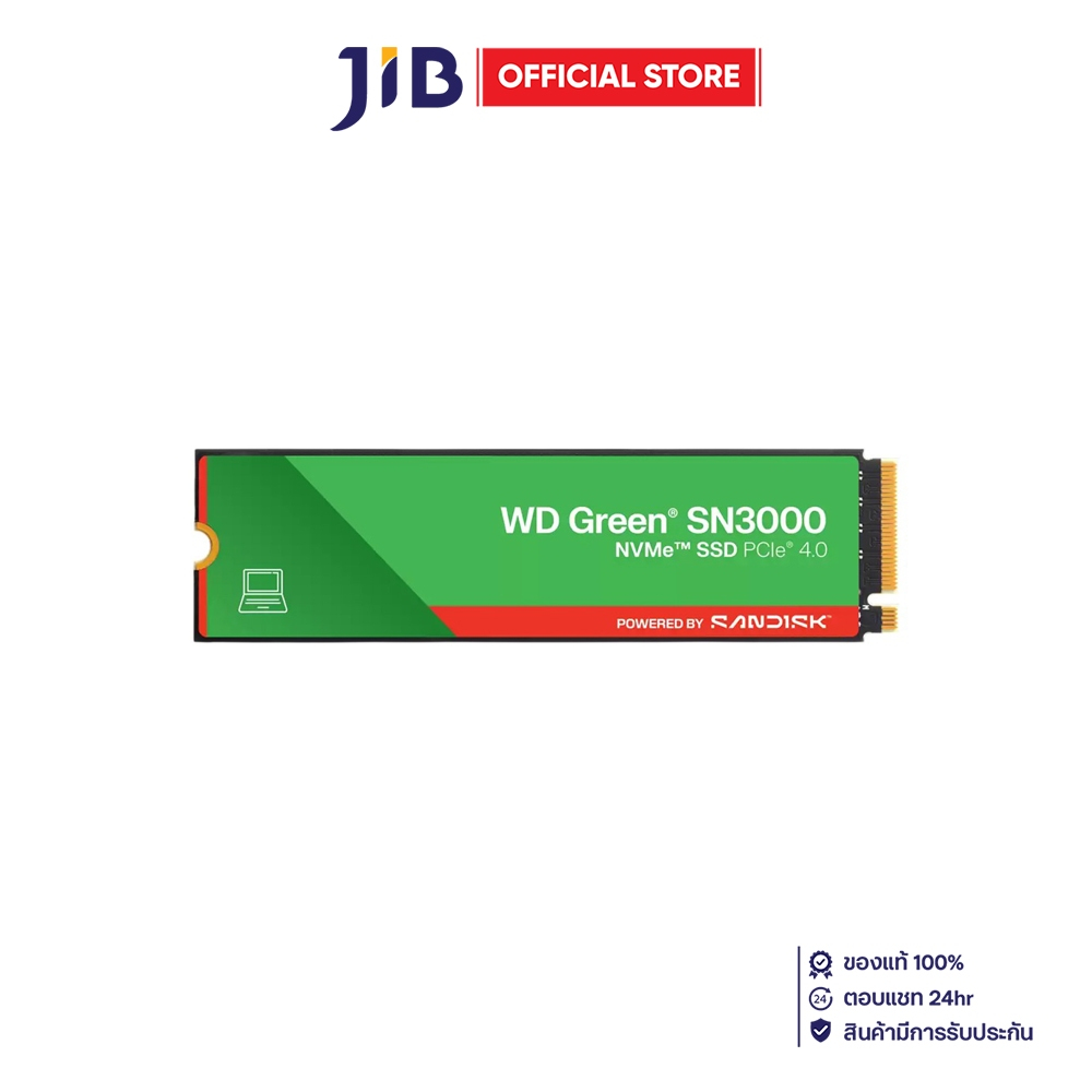 250 GB SSD (เอสเอสดี) WD GREEN SN3000 - PCIe 4x4 NVMe M.2 2280 WDS250G5G0E