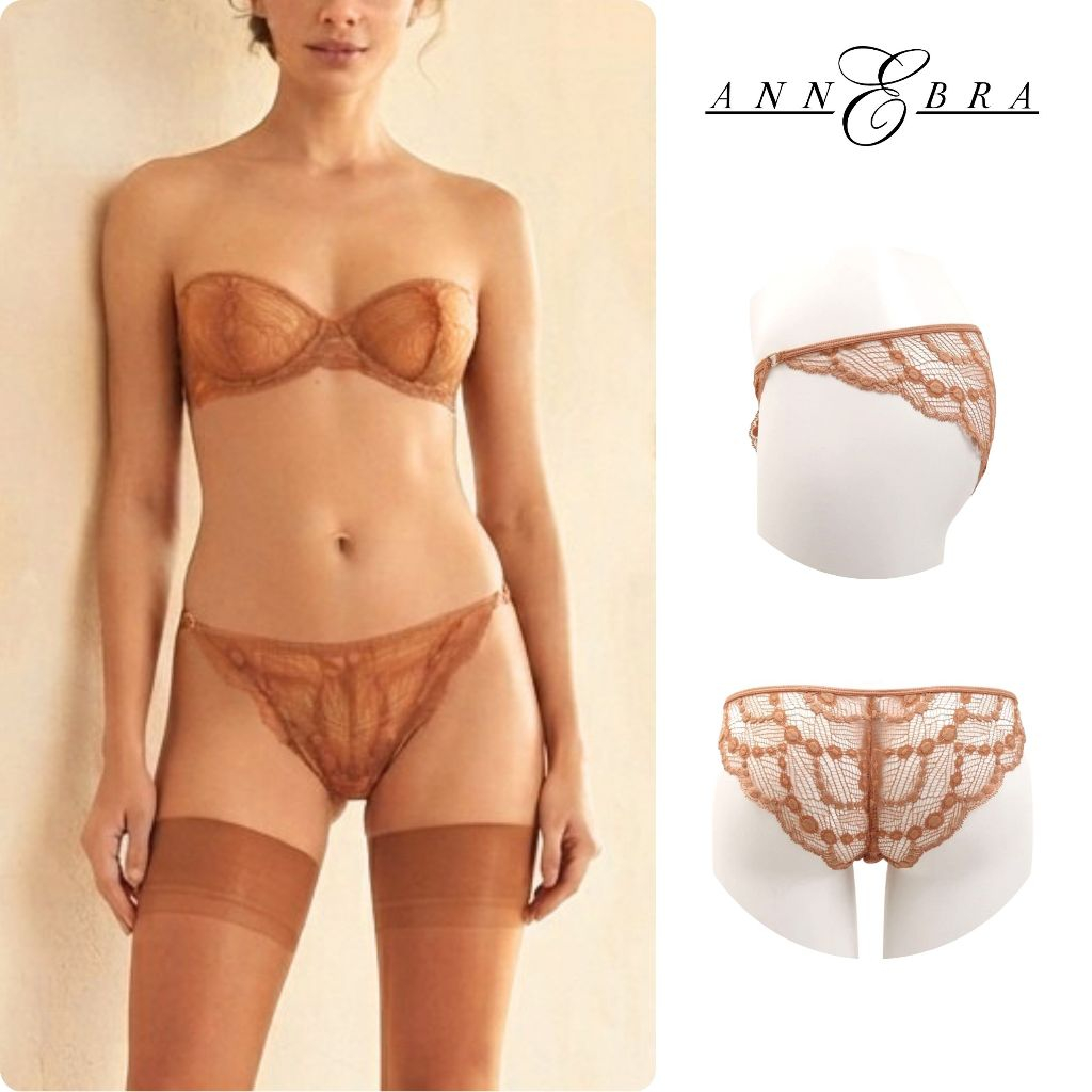 Annebra กางเกงใน ทรงบิกีนี่ ผ้าลูกไม้ยืด Bikini Panty รุ่น AU3-771