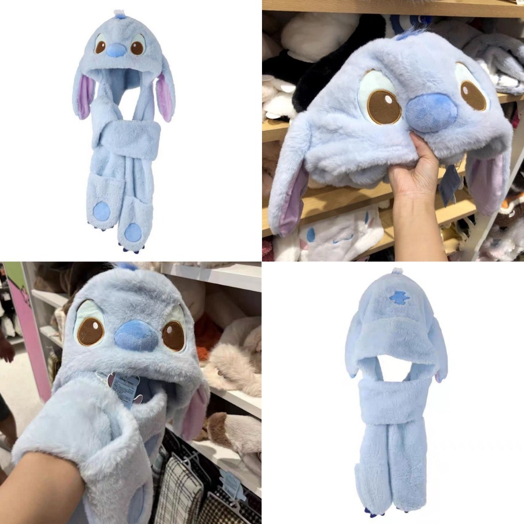 พร้อมส่ง❄หมวกกันหนาวพร้อมผ้าพันคอ ลิโล่&สติช Lilo&Stitch Experiment 626 winter hat scarf ผ้าพันคอตุ๊