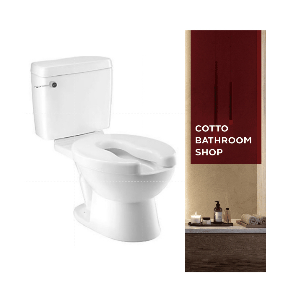 COTTO ฟอร์ออล 40 สุขภัณฑ์สองชิ้น (ท่อลงพื้น) รุ่น SC6657+C9251