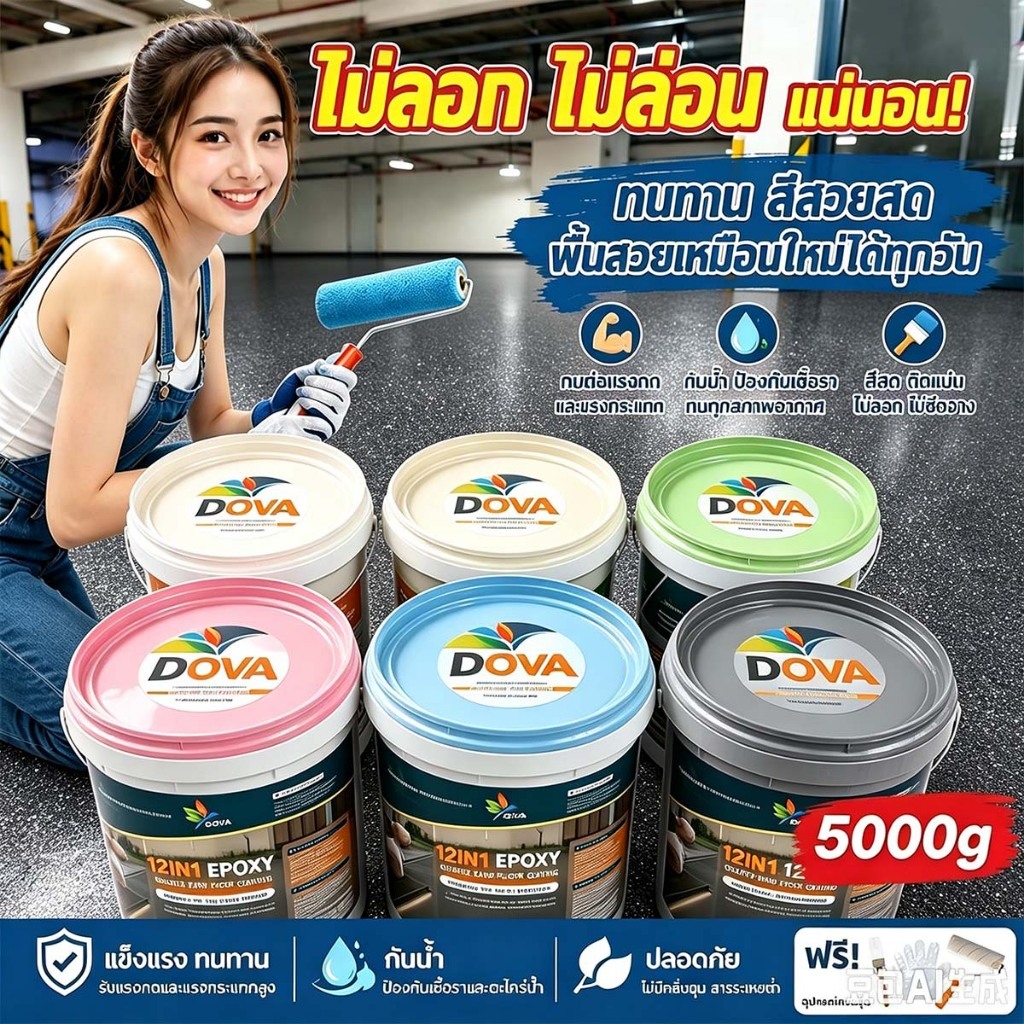 สีทาพื้นทรายสี, สารเคลือบคอนกรีต, สารเคลือบเรซินอีพ็อกซี่, กันลื่น, กันน้ำ, ปลอดสารพิษ, ไม่มีกลิ่น, ไพรเมอร์อีพ็อกซี่สูต