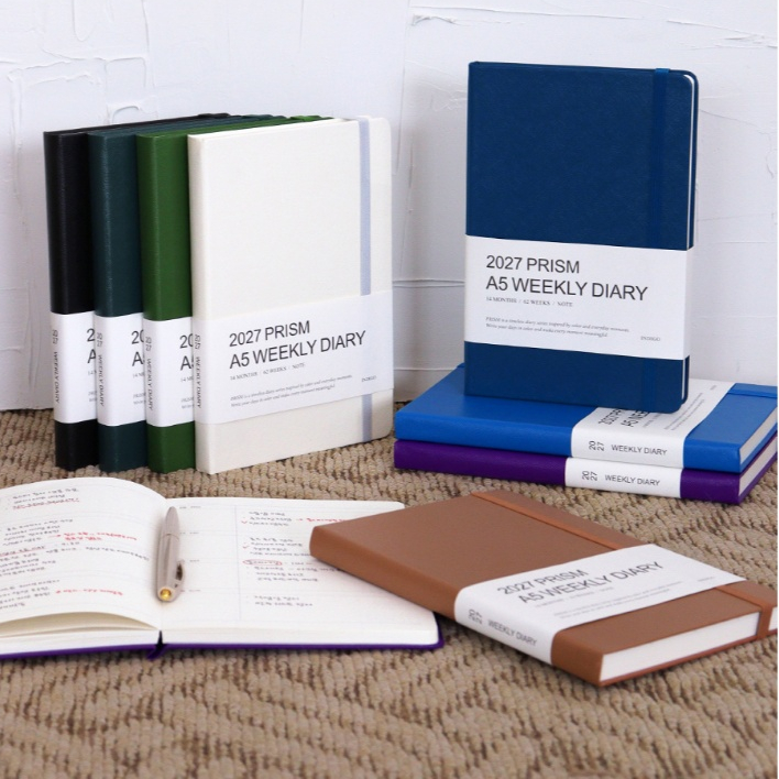 2027 Prism A5 Weekly Diary แพลนเนอร์รายสัปดาห์ A5 ลิขสิทธิ์แท้ INDIGO