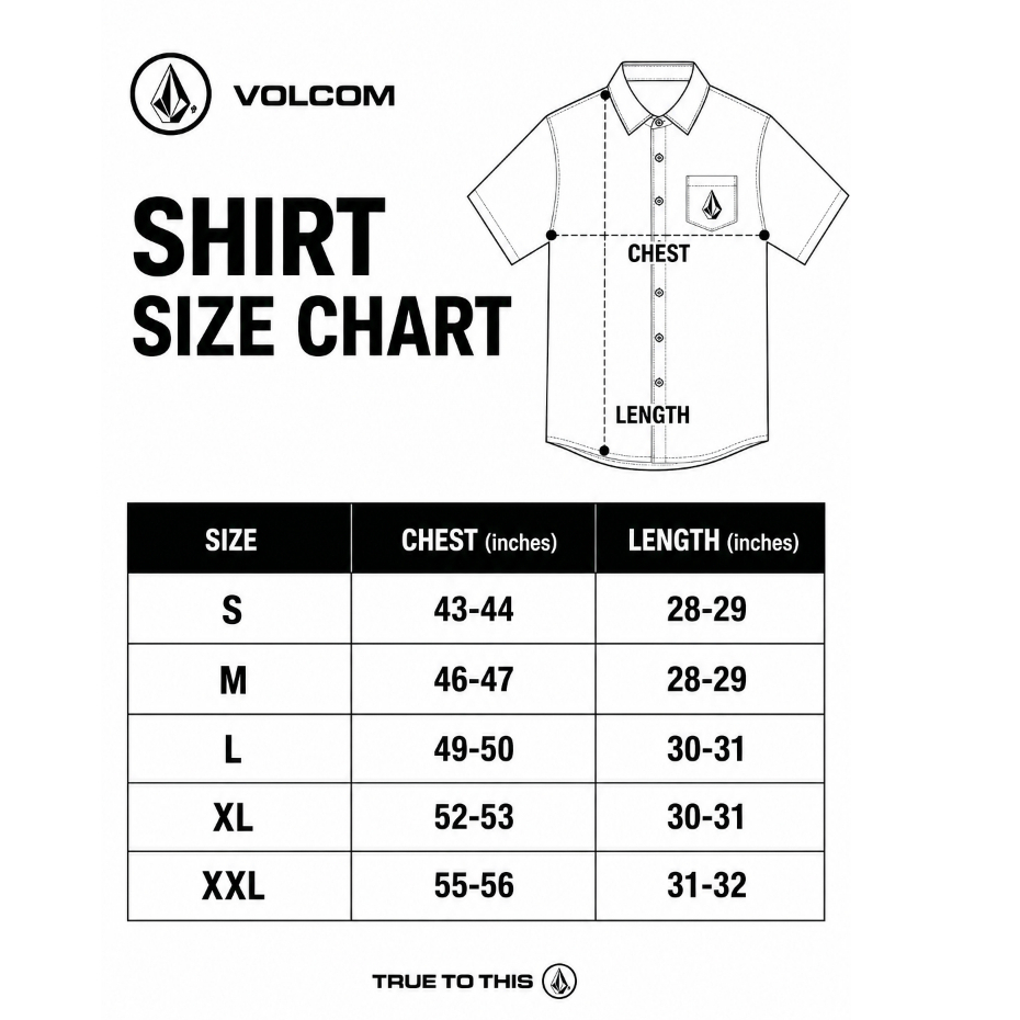 Volcom เสื้อเชิ้ตแขนสั้นสำหรับผู้ชาย Mens Ridgestone Short Sleeve Shirt 252 A0412400-LTO — صورة 3