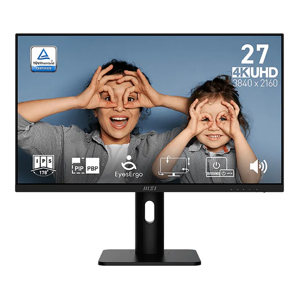 MSI Monitor PRO MP273UP E6 - 27"/4K/IPS/60Hz/4ms/Adaptive-Sync/3Y*3 MNL-002579