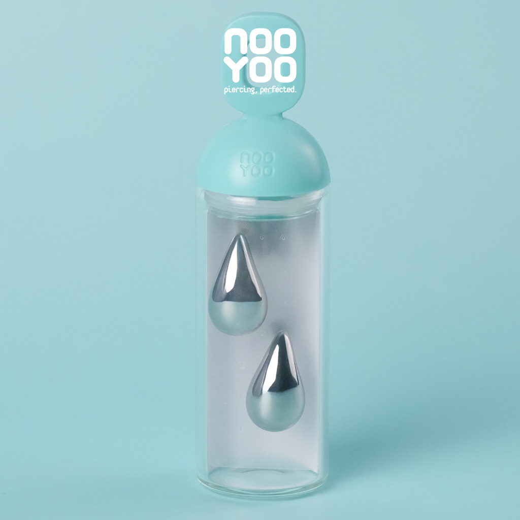 NooYoo حلق قطرة Puffy ستانلس جراحي — صورة 3