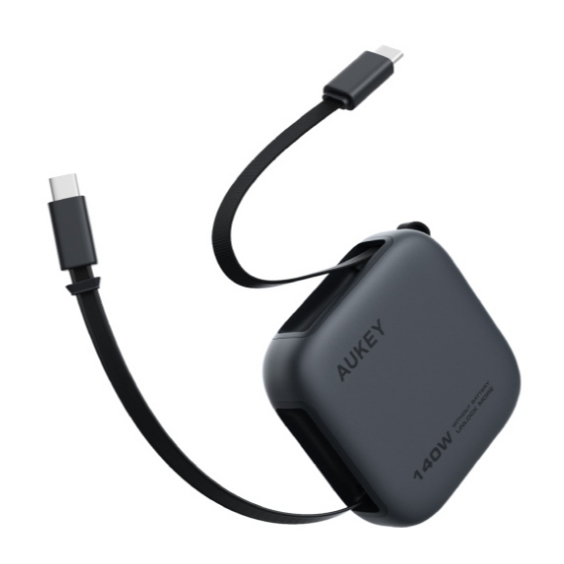 AUKEY สายชาร์จ USB-C PD 3.1 แบบม้วนเก็บอัตโนมัติ รุ่น CB-DCC143 140W