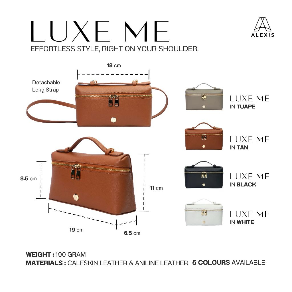 Luxe Me : กระเป๋าสะพายข้าง Calfskin Handmade