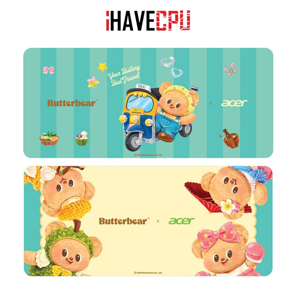 แผ่นรองเมาส์ (mouse pad) iHAVECPU ACER X BUTTERBEAR SERIES (880 x 390 x 3 mm)