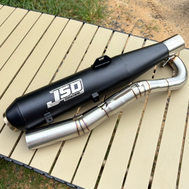 ท่อJSD 125 LED 2012-2022 สีดำเพาเดอร์โค้ท 2v 4v