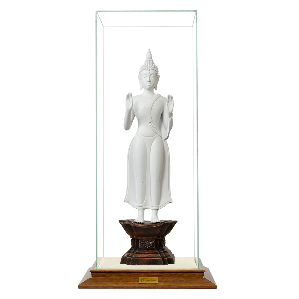 CHAIDEE พระประจำวันจันทร์ ปางห้ามสมุทร (สีขาว) ของขวัญมงคล ของขวัญให้ผู้ใหญ่ ของขวัญเกษียณ ของขวัญขึ้นบ้านใหม่ ฮวงจุ้ย
