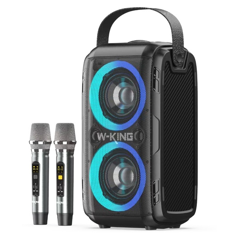 ลำโพง W-king T9 GEN II (2026)  80Wไมโครโฟนไร้สายWireless 2 ตัวและรีโมทใหม่ล่าสุด