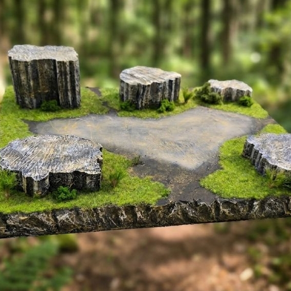 Diorama ฐานฉากโมเดล ฟรีสเกลลานดินกลางป่า Arttoy / Gundam /model.