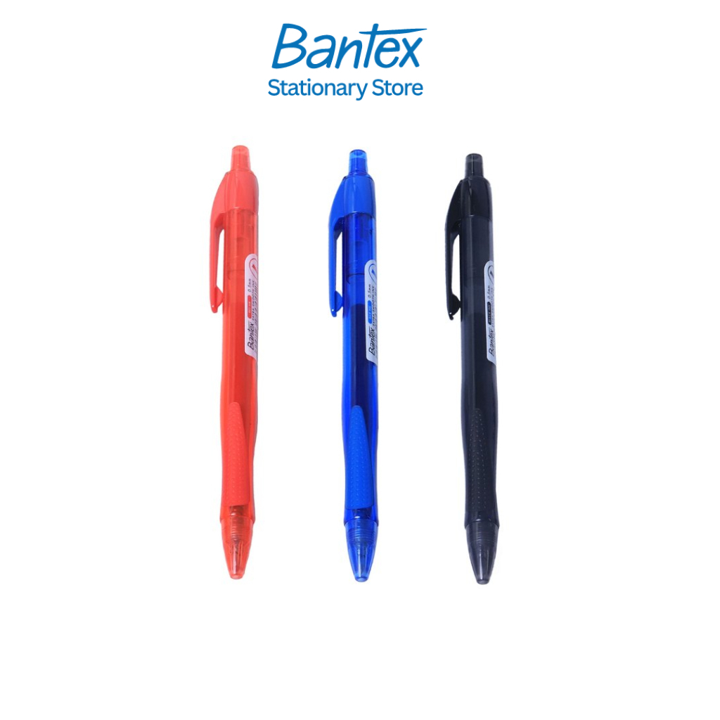 Bantex ปากกาเจล เขียนลื่น ปากกาหมึกเข้ม ปากกา ดำ แดง น้ำเงิน หมึกชัดแห้งไว คมชัด จับถนัดมือ Gel Pen