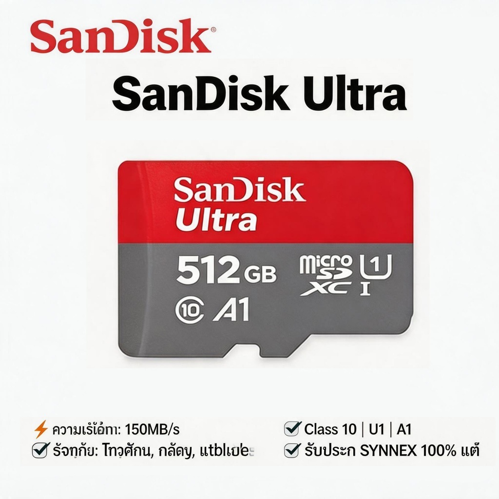SanDisk Ultra microSD Memory Card A1 C10 (32G/64GB/128GB/256GB/512GB/1TB)