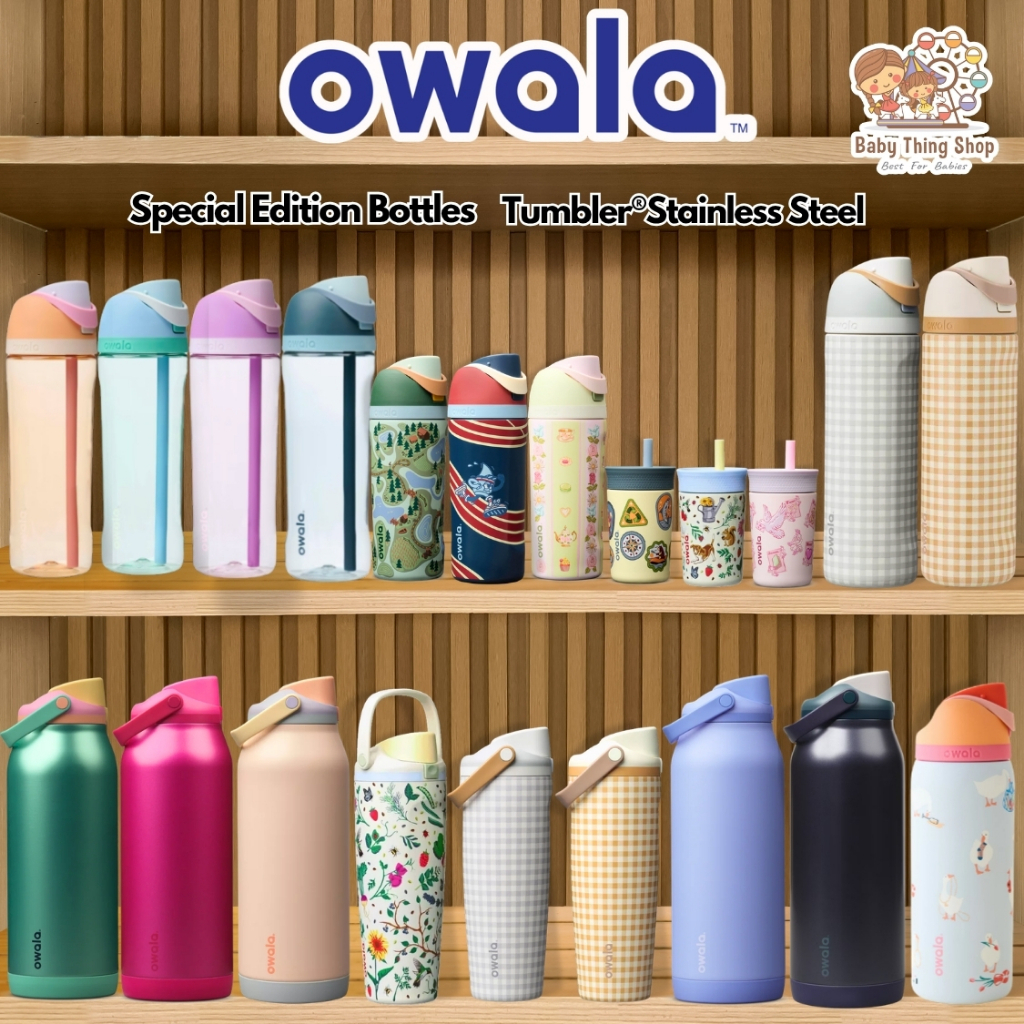 พร้อมส่งอัพเดทสีใหม่🎉นำเข้า 🇺🇲 Owala – Kids’ Tumbler , FreeSip Stainless Steel Water Bottle ขวดน้ำสแตนเลสยอดฮิต