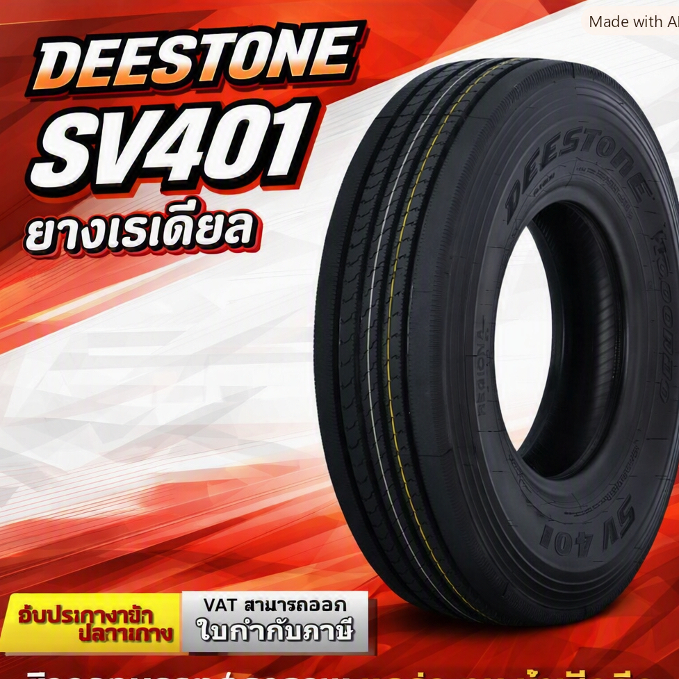ยางรถบรรทุกเรเดียล DEESTONE SV401 ขนาด 215/75R17.5 12R22.5 10R22.5 11.00R20 11R22.5