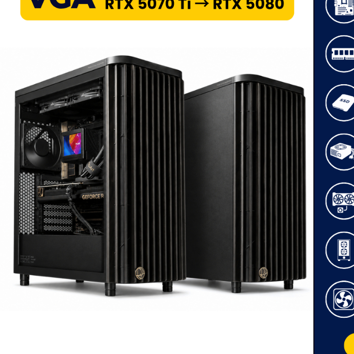 คอมประกอบ Gaming PC AMD Ryzen 9 9950X + เลือก RTX 5070 Ti–RTX 5080 RAM 32GB/64GB SSD 2TB | Monkey ET