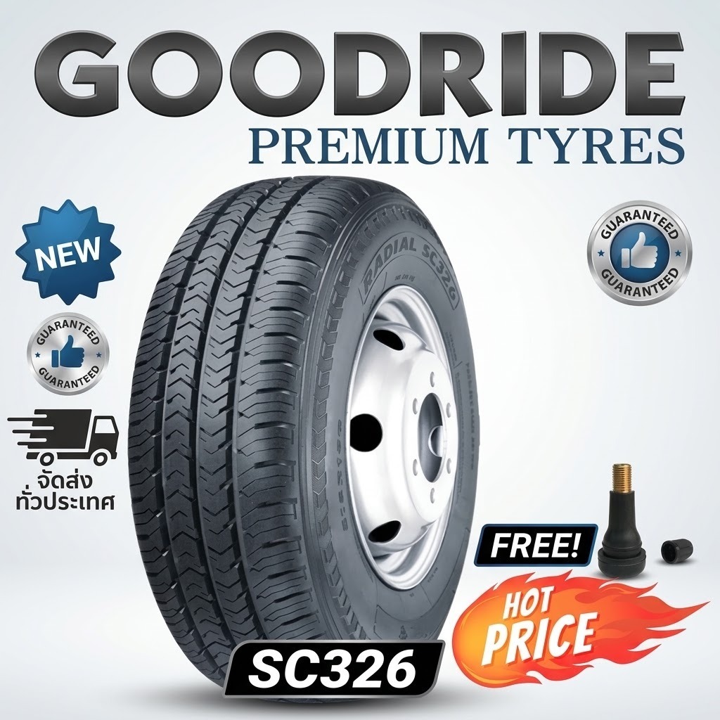 ยางรถยนต์ ขนาด 215/70R15 รุ่น SC326 ยี่ห้อ GOODRIDE (แถมจุ๊บลม) 🔥ถูกที่สุด🔥