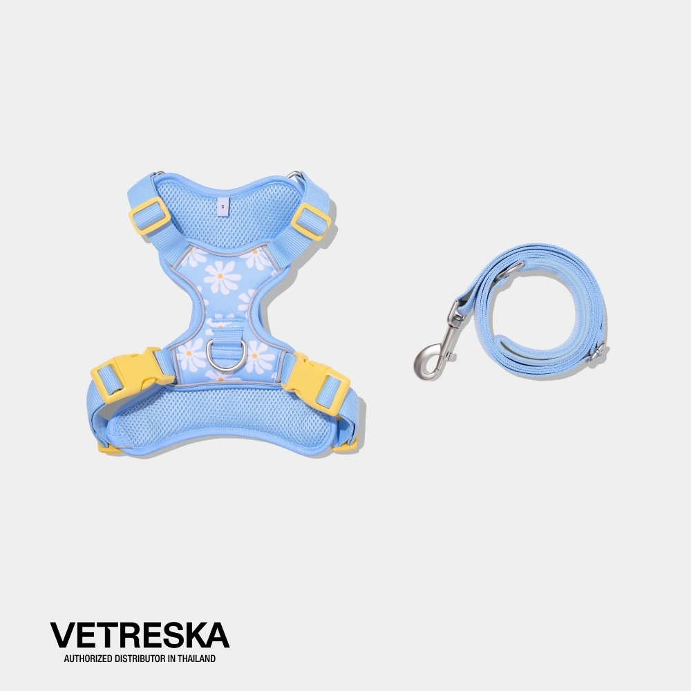 VETRESKA طقم صدرية ومقود بنقش أقحوان — صورة 3