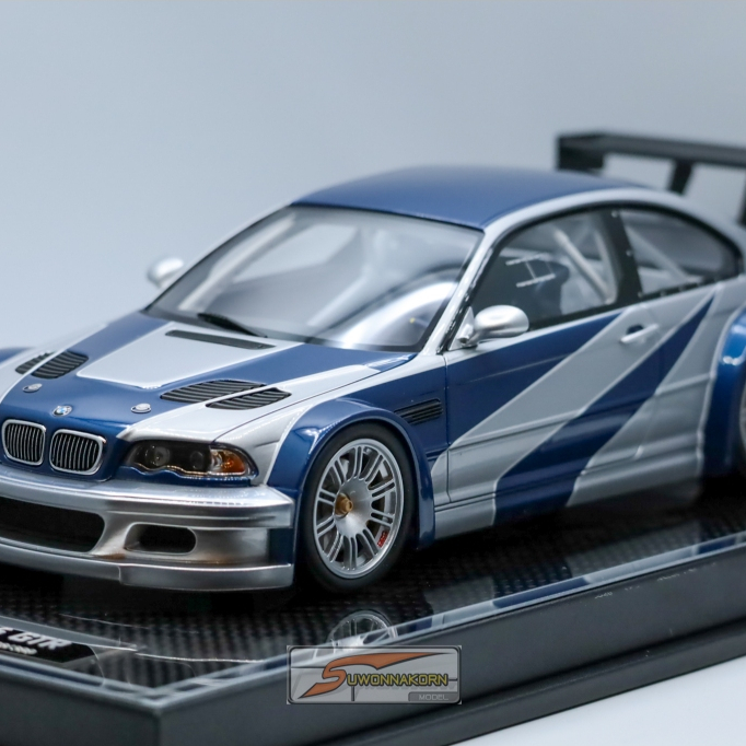 Hi End Brand 1/18 BMW M3 E46 GTR Silver/Blue Razor Need For Speed ราครา 14,900 บาท