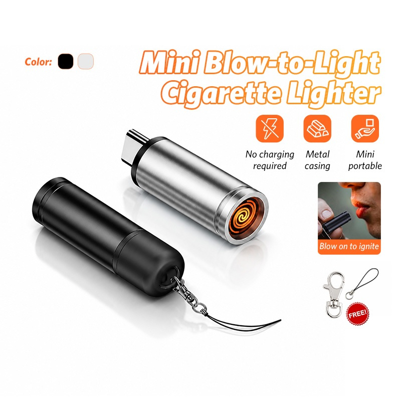 ที่จุดบุหรี่ Type-C ไฟแช็กมินิ พร้อมเชือก Plug and Play พกพาสะดวก ใช้ได้ทั้งในรถ ที่บ้าน