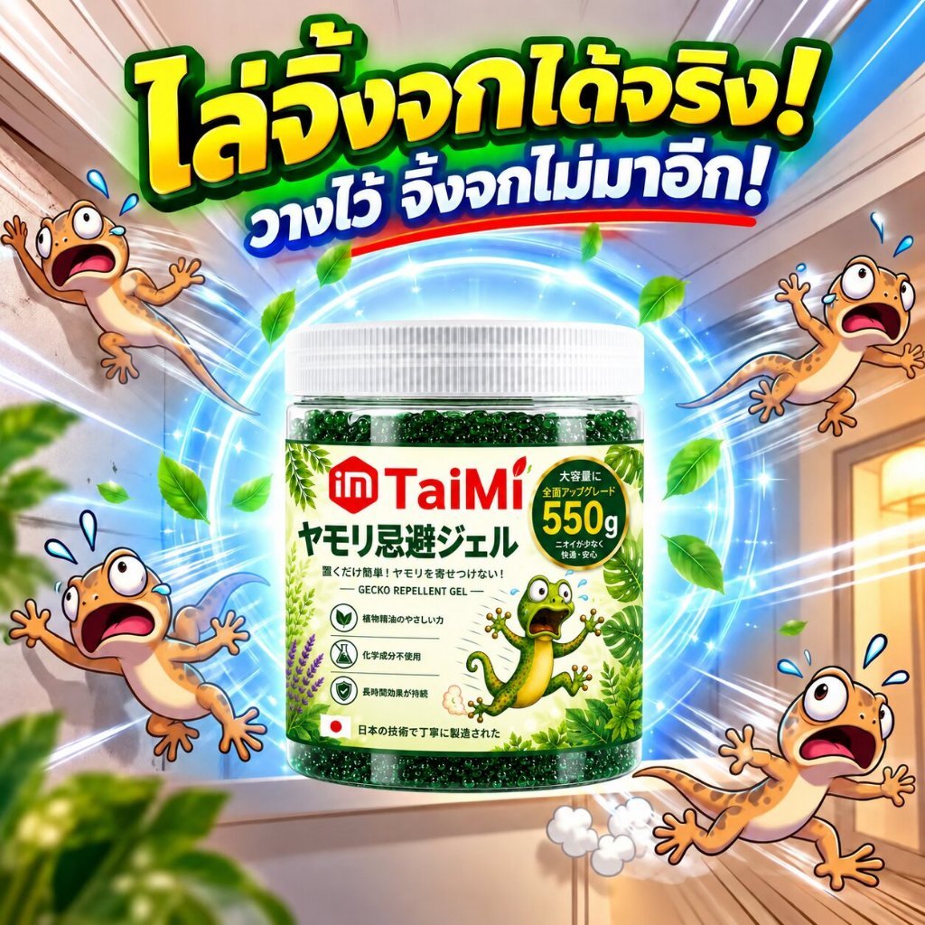 เจลไล่จิ้งจก 550g เจลไล่ตุ๊กแก ยาไล่จิ้งจก สูตรธรรมชาติ ไล่จิ้งจกและตุ๊กแก ใช้ในบ้าน กลิ่นไม่ฉุน ใช้งานง่าย