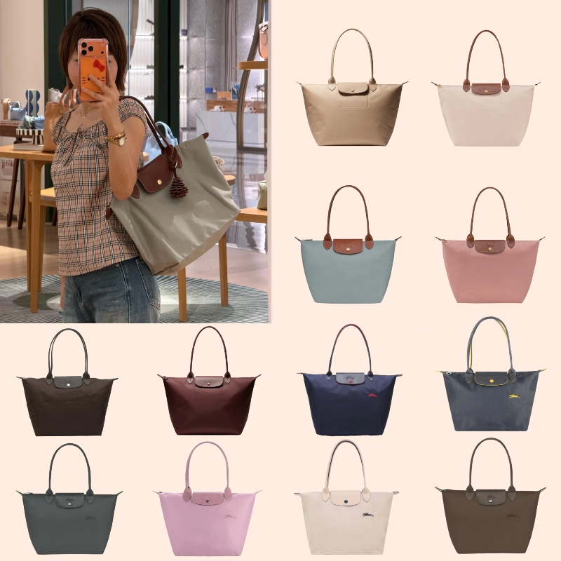 🔥แท้ 💯%👜Longchamp (M/L) Le Pliage Original Tote Bagกระเป๋าโท้ทผ้าไนล่อน หูยาว ใส่ของเยอะ น้ำหนักเบา