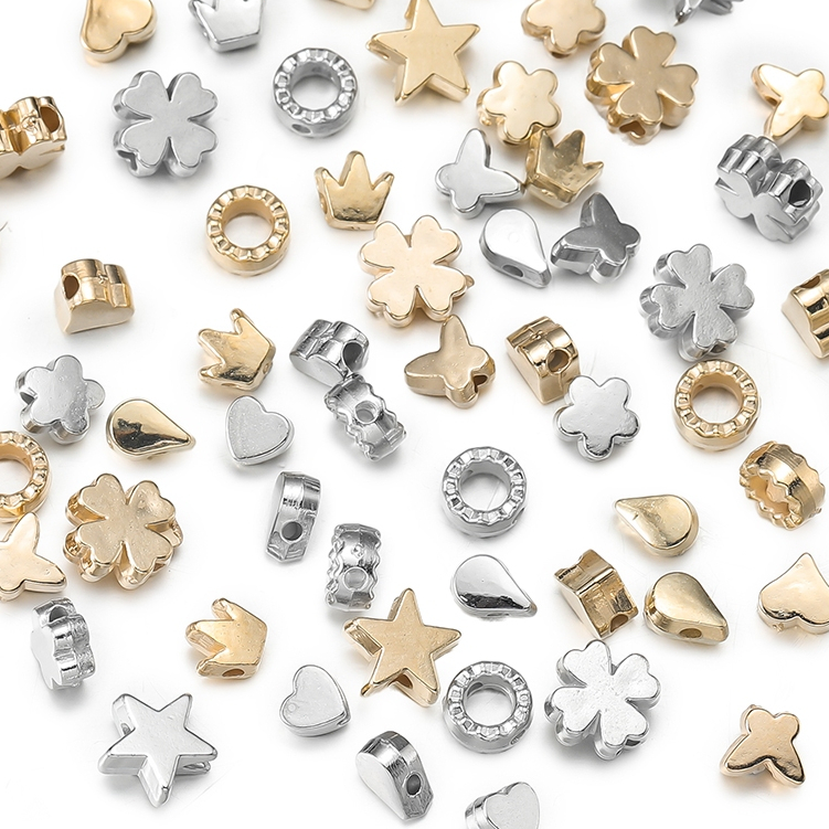 100 ชิ้น/เซ็ต ลูกปัด CCB 6-7mm ทรงหัวใจ ดาว มงกุฎ DIY อะไหล่เครื่องประดับ สำหรับทำสร้อยข้อมือ พร้อมส่ง