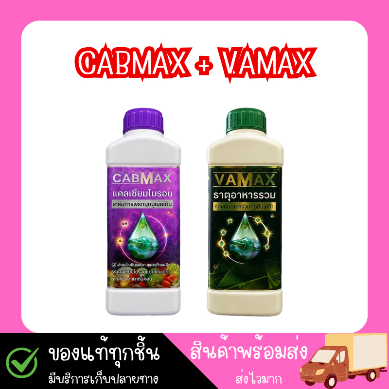 [1แถม1] CabMax+VaMax แคลเซียมโบรอนเข้มข้ม แถม ปุ๋ยธาตุรวม ราคาพิเศษ 1ลิตร