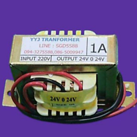 หม้อแปลง INPUT 220V  OUTPUT 24V 0 24V  (1A)
